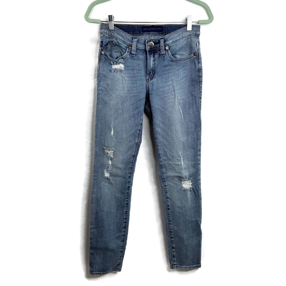 Rock & Republic Berlin Skinny Jeans Distressed size 6 Medium